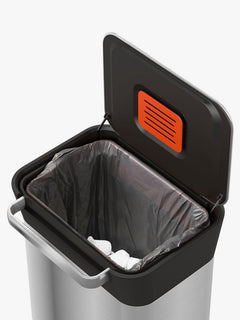 Titan 30L bin open with a fitted liner in place