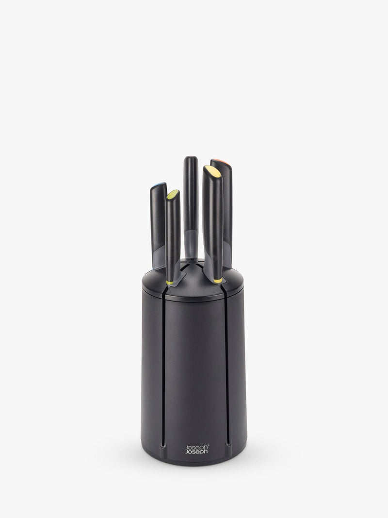 Joseph Joseph Elevate Knives Carousel five-piece knife set in its rotating block