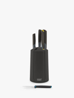 Elevate carousel block holding the knife set, with the paring knife alongside