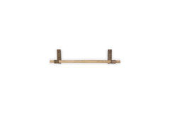 Front view of the 80cm Ibo shelf with antique brass iron brackets