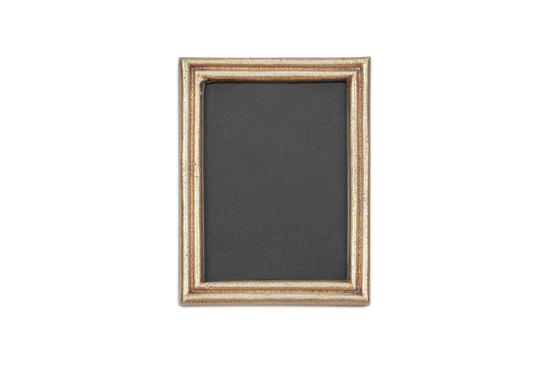 Pambani 5 x 7in antique brass photo frame on a white background