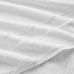 Macro view of the dense white Supima cotton pile