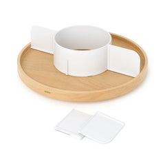 Umbra Bellwood rotating organiser shown with its white dividers removed